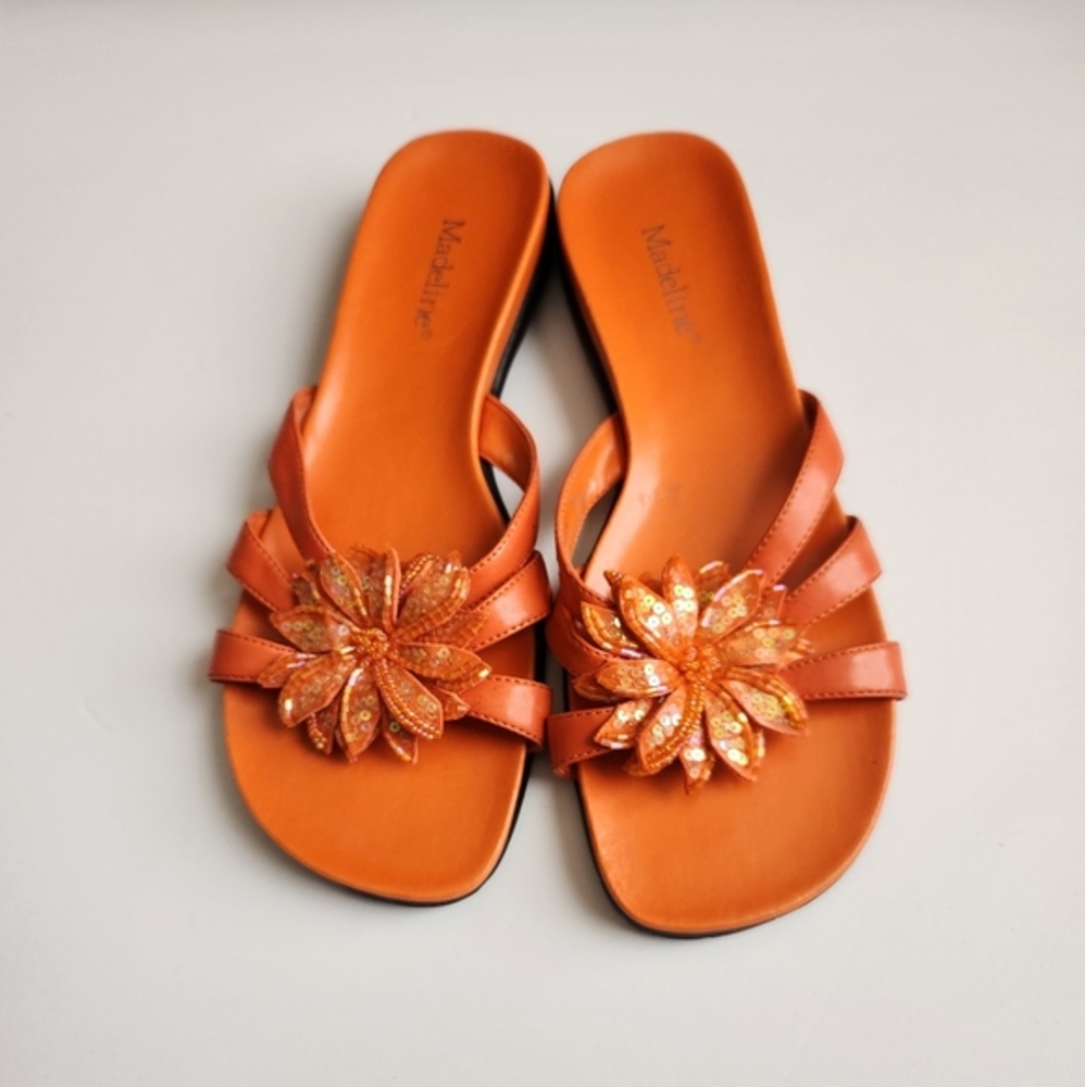Flat Sandals Slip Ons Women Sz 7.5